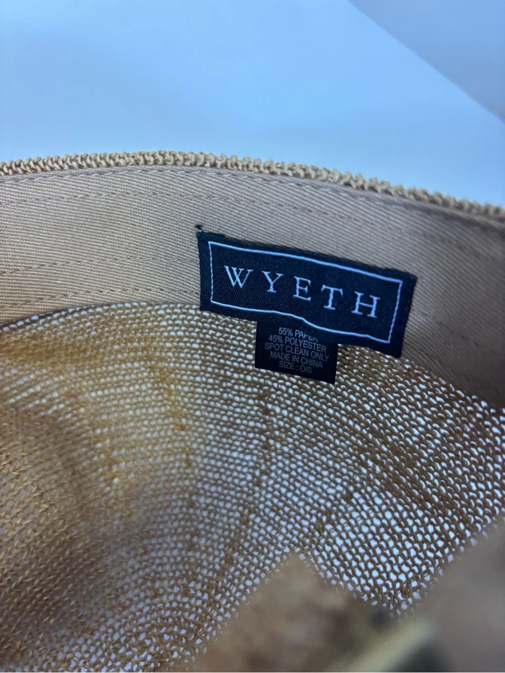 Wyeth by Todd Magill Tan Woven Straw Baseball Cap